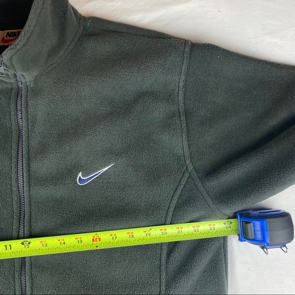 VTG 90s Nike Fleece Full Zip Jacket Swoosh XL Gray - Picture 10 of 13